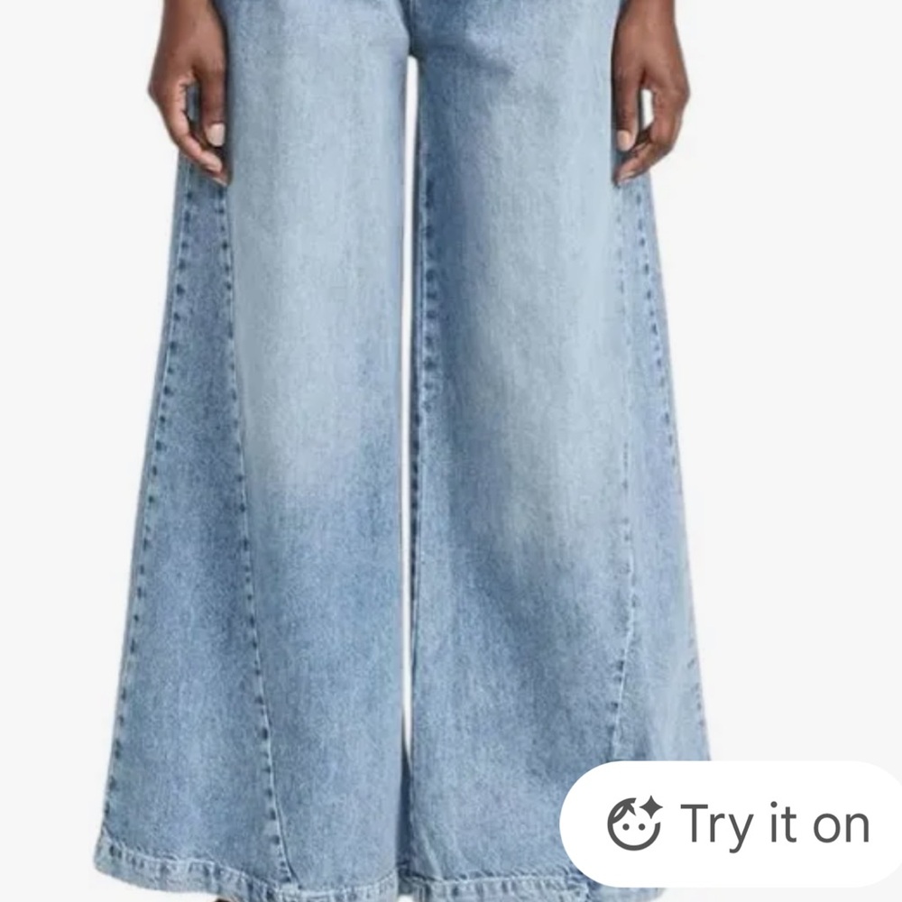 Free People Light Blue Flare Jeans